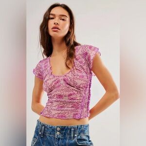 Free People Oh My Baby Tee size large